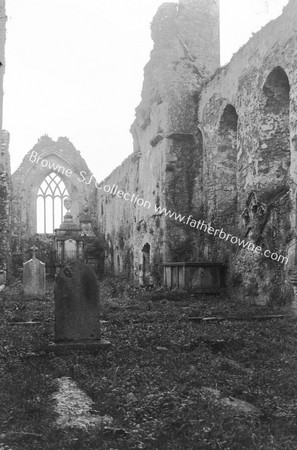 DOMINCEAN ABBEY:NAVE FROM CHANCEL WITH CLAUREARDE MONT?